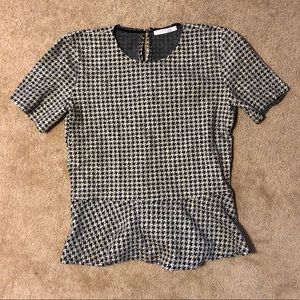 NWOT Zara Peplum Top